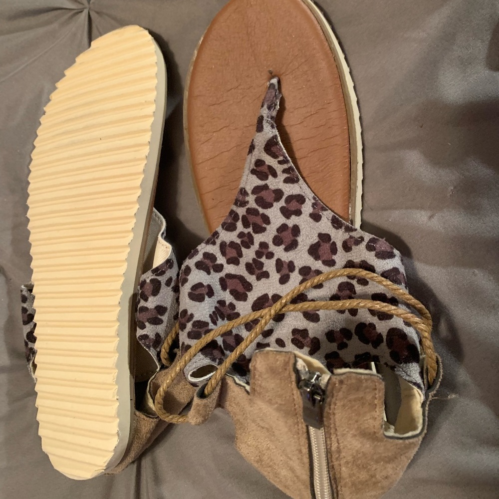 Animal print sandals. Never worn